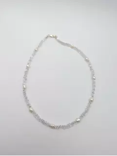 Чокер из алмазного стекла с жемчугом